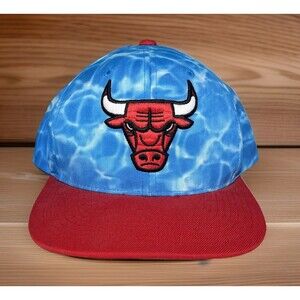 Chicago Bulls Hat NBA Mitchell & Ness Water Surf Snapback Blue Men’s One Size